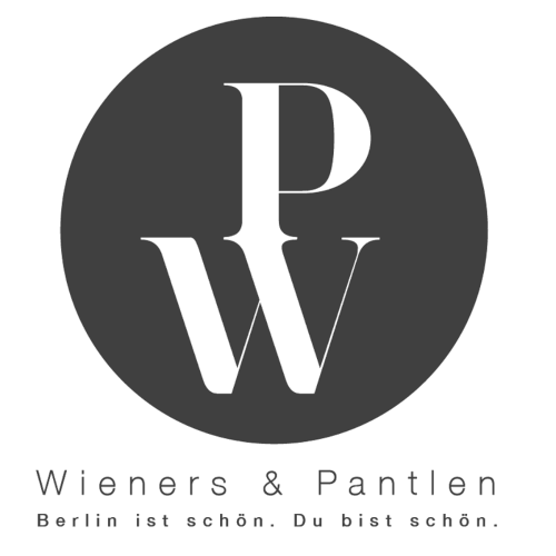 A black and white logo for wieners & pantlen berlin