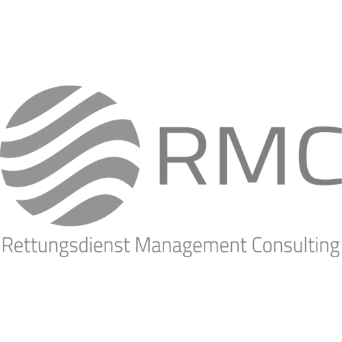 A logo for rmc rettungsdienst management consulting