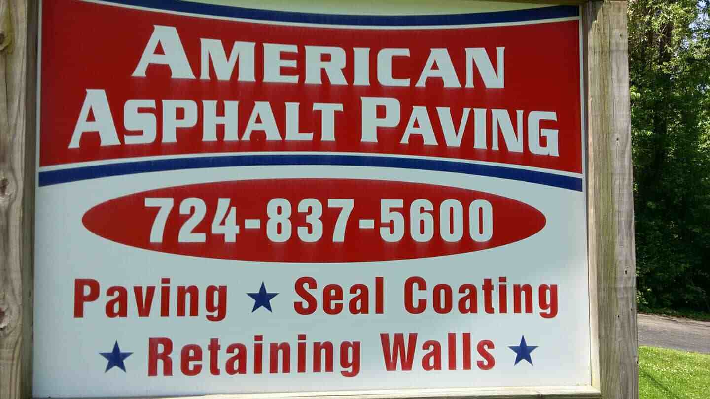 American Asphalt Paving — American Asphalt Paving Signboard in Greensburg, PA
