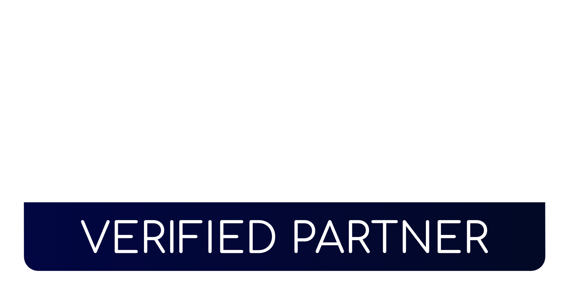 A blue sign that says verified afoofa partner on a white background.
