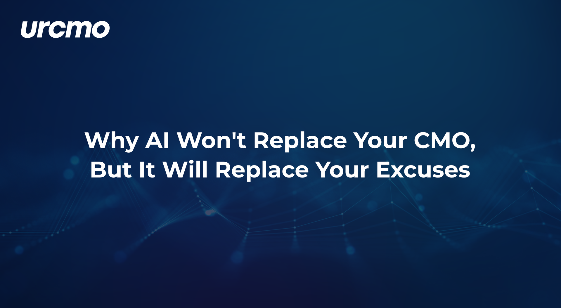 A dark blue background with the text: 