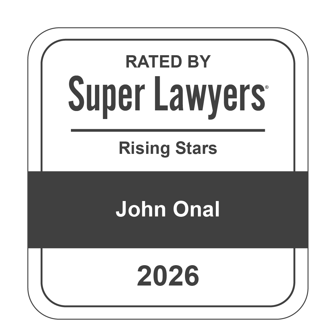 John Onal Super Lawyer Award badge John Onal Super Lawyer Award badge
