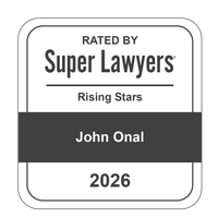 John Onal Super Lawyer Award badge