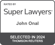 John Onal Super Lawyer Award badge