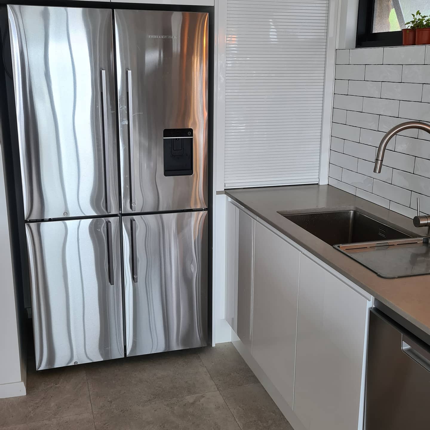 A Large Modern Refrigerator —  Bathroom Renovation in Medowie, NSW