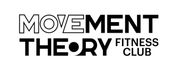 The movement theory fitness club logo is black and white.