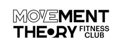 The movement theory fitness club logo is black and white.