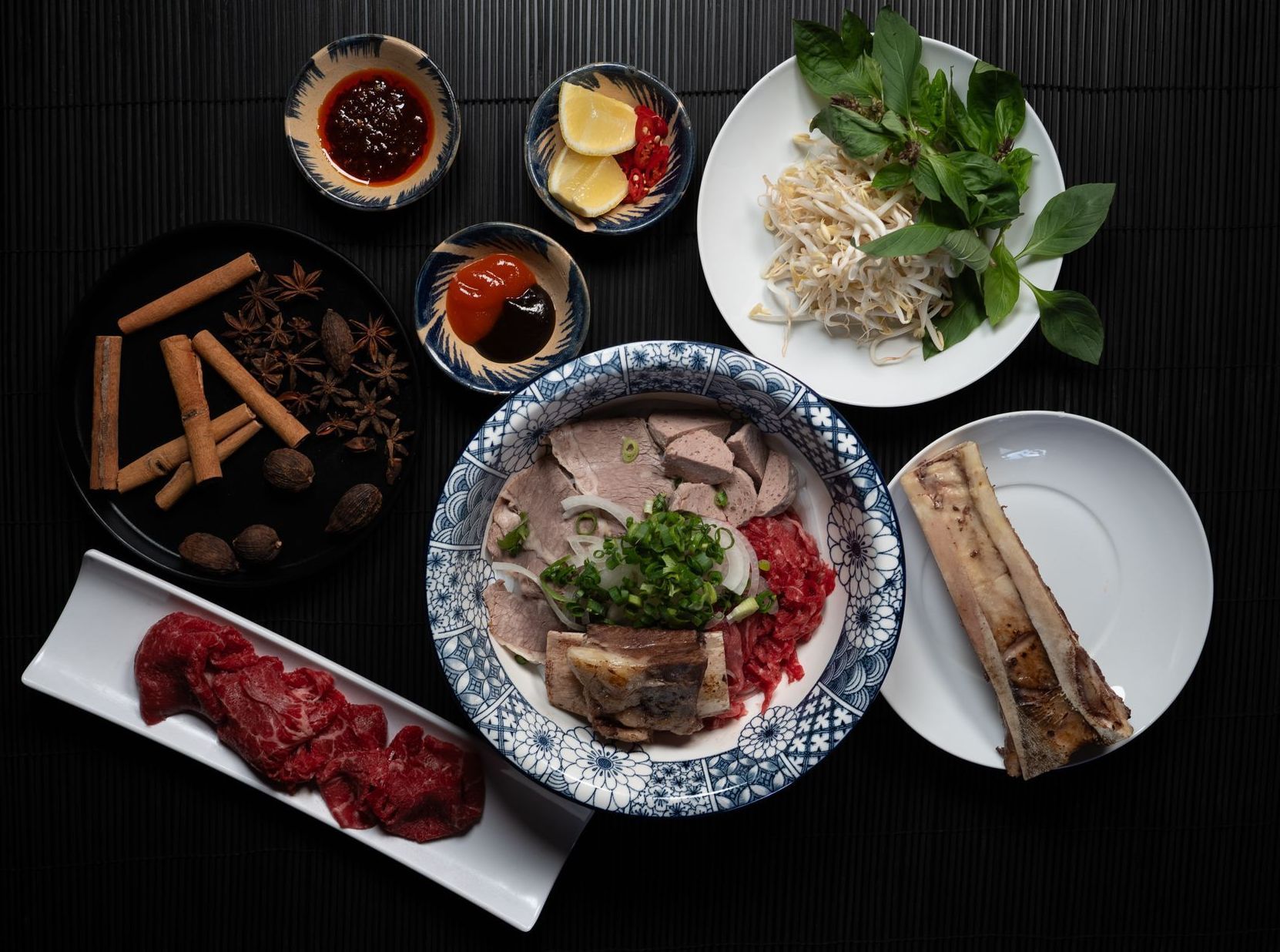 Ultimate premium pho with roasted bone marrow
