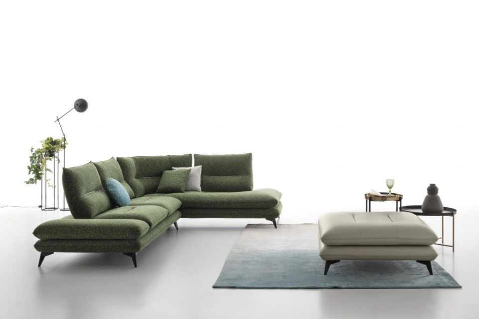 divano angolare verde