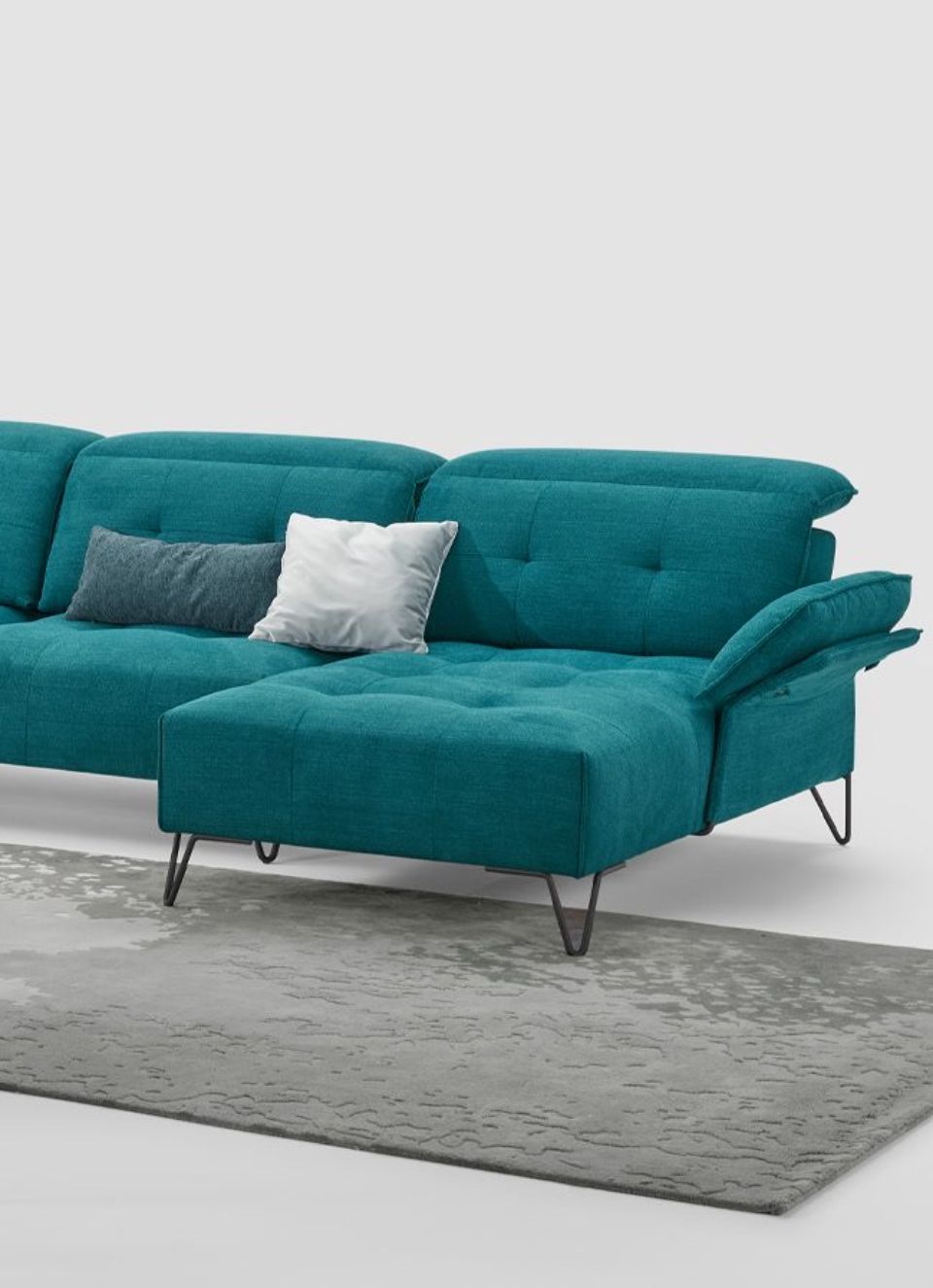 divano color acquamarina