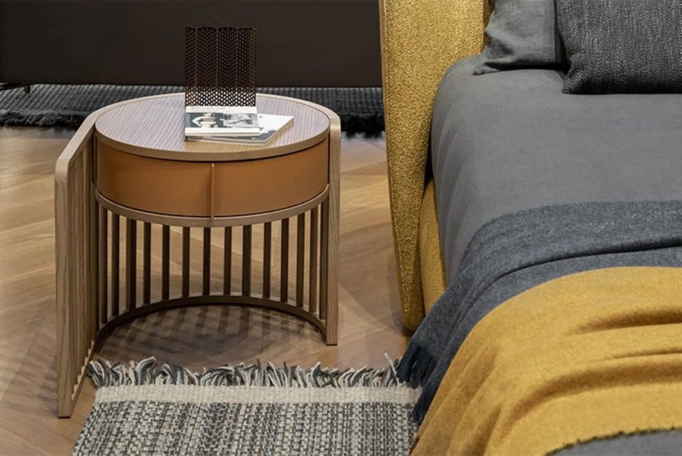 comodino tondo di design