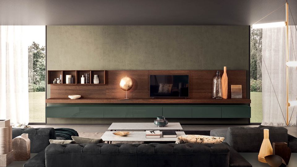 zona living con arredi chic