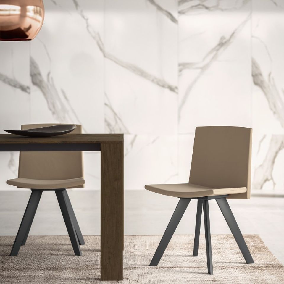 sedie moderne color tortora