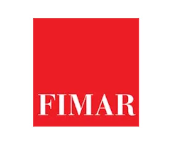 Un quadrato rosso con la parola fimar sopra