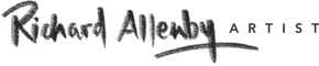 A black and white logo for richard allenby artist