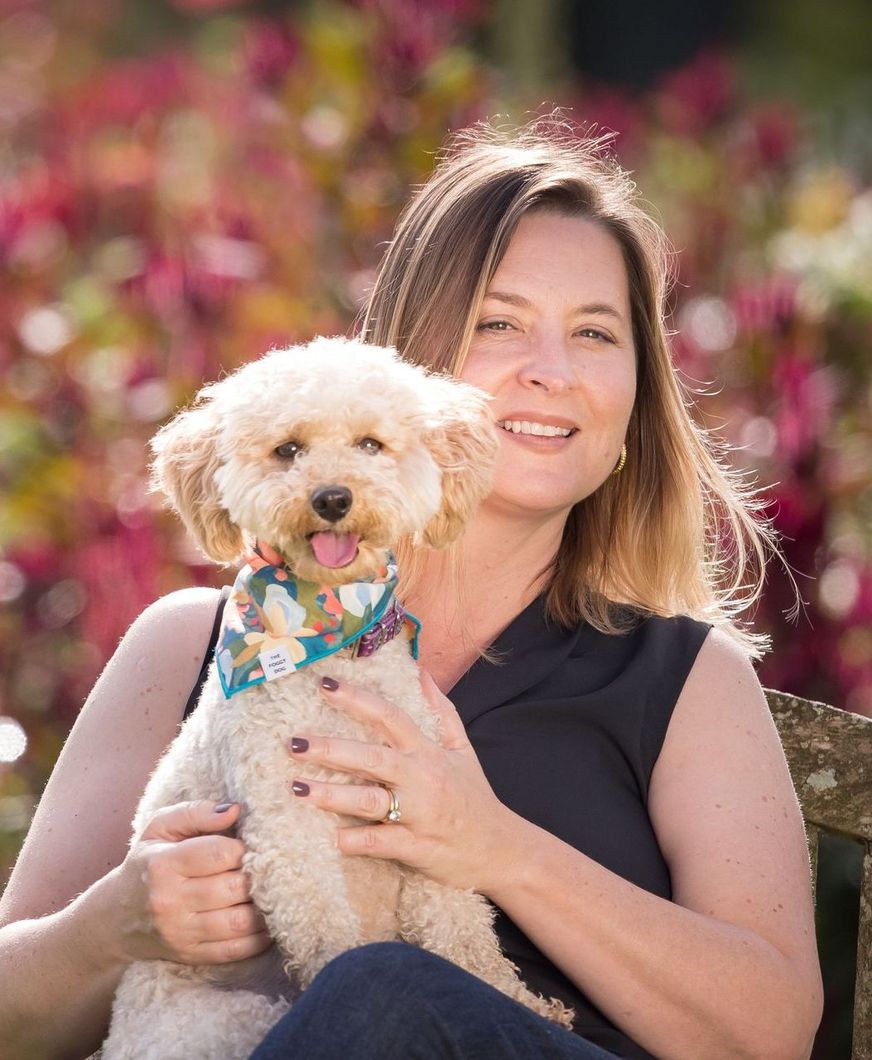 Author Kellie Brown and Her Dog