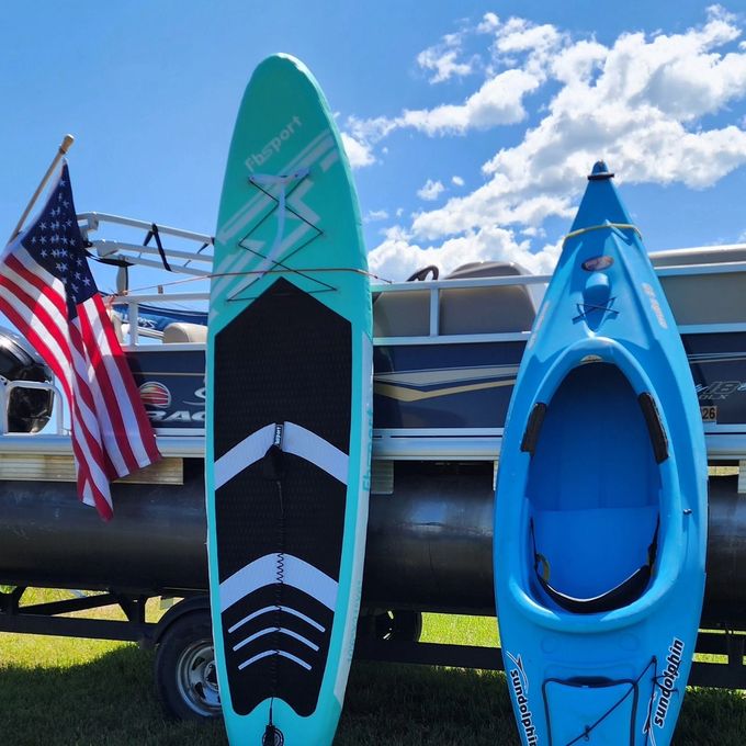 kayak and paddleboard
