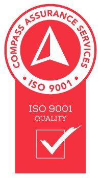 The logo for compass assurance services iso 9001 quality