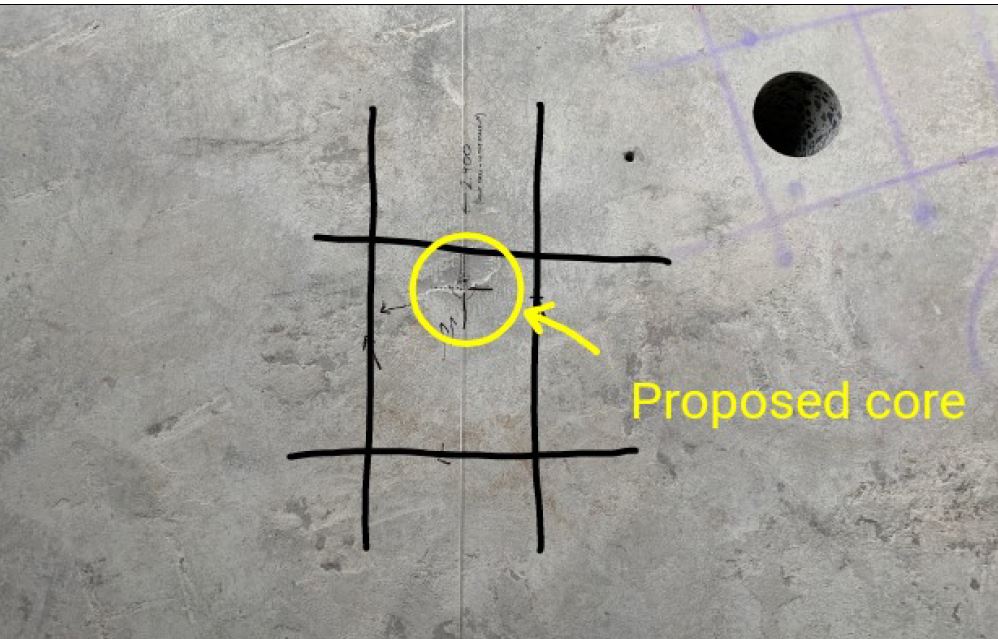 Slab Propose Core for Drilling — Sydney, NSW — GPR Scanning Australia Pty Ltd