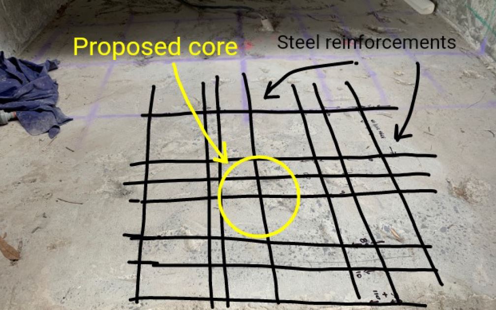 Slab Drilling Demonstration — Sydney, NSW — GPR Scanning Australia Pty Ltd