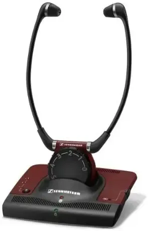 זוג אוזניות סנהייזר על מעמד