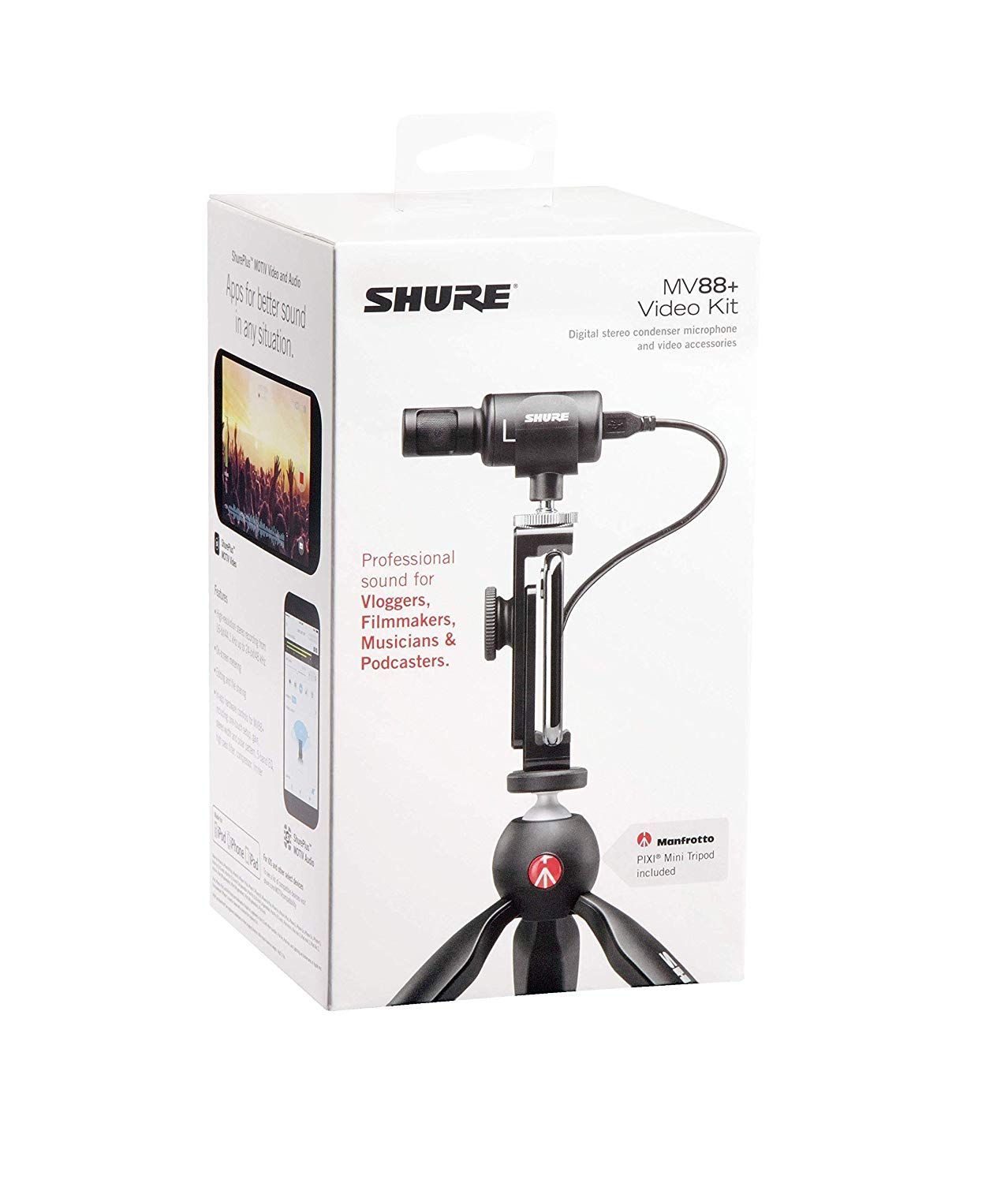 מיקרופון יושב על חצובה קטנה.