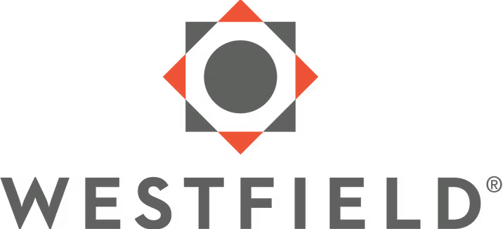 The westfield logo has a circle in the middle of a square.