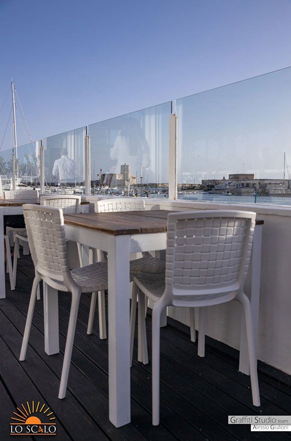 tables overlooking the sea