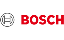 The bosch logo is red and white on a white background.