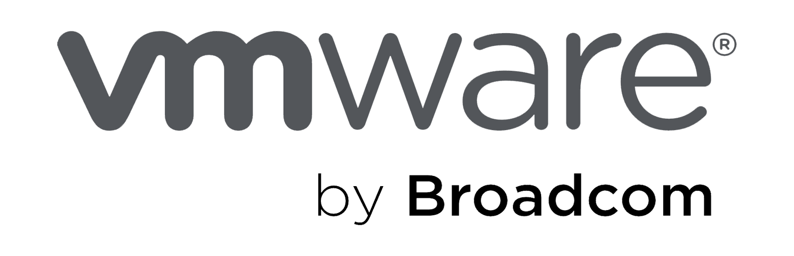 VMware logo, dark gray text with 