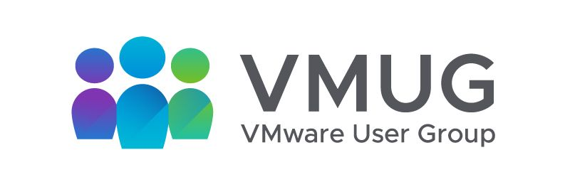VMUG logo with three abstract figures in shades of blue and green next to the words 