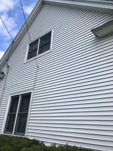 Two story home after our soft washing techniques to clear mold and mildew