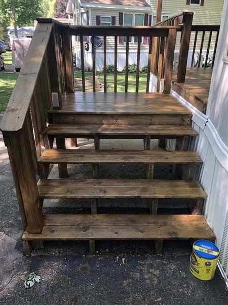 Finished Cedar Deck Stained and Sealed after Cleaning