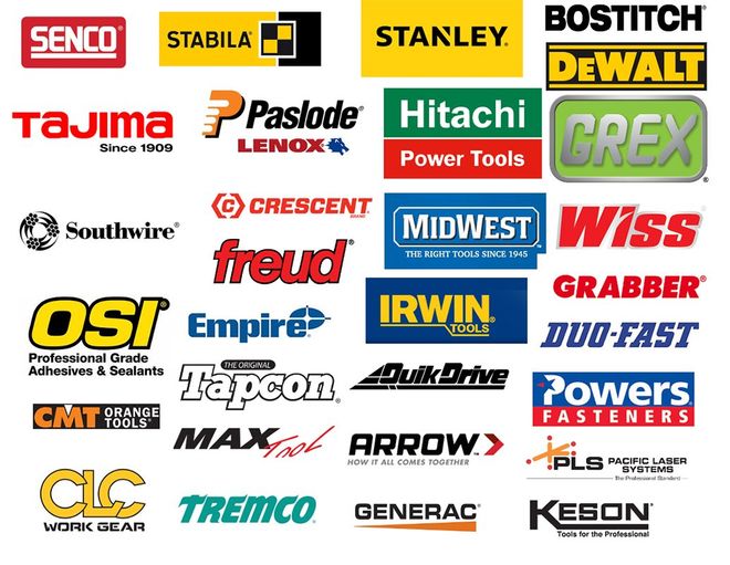 Different Brands of Construction Tools — Fort Myers, FL — Gulf Coast Nail & Staple