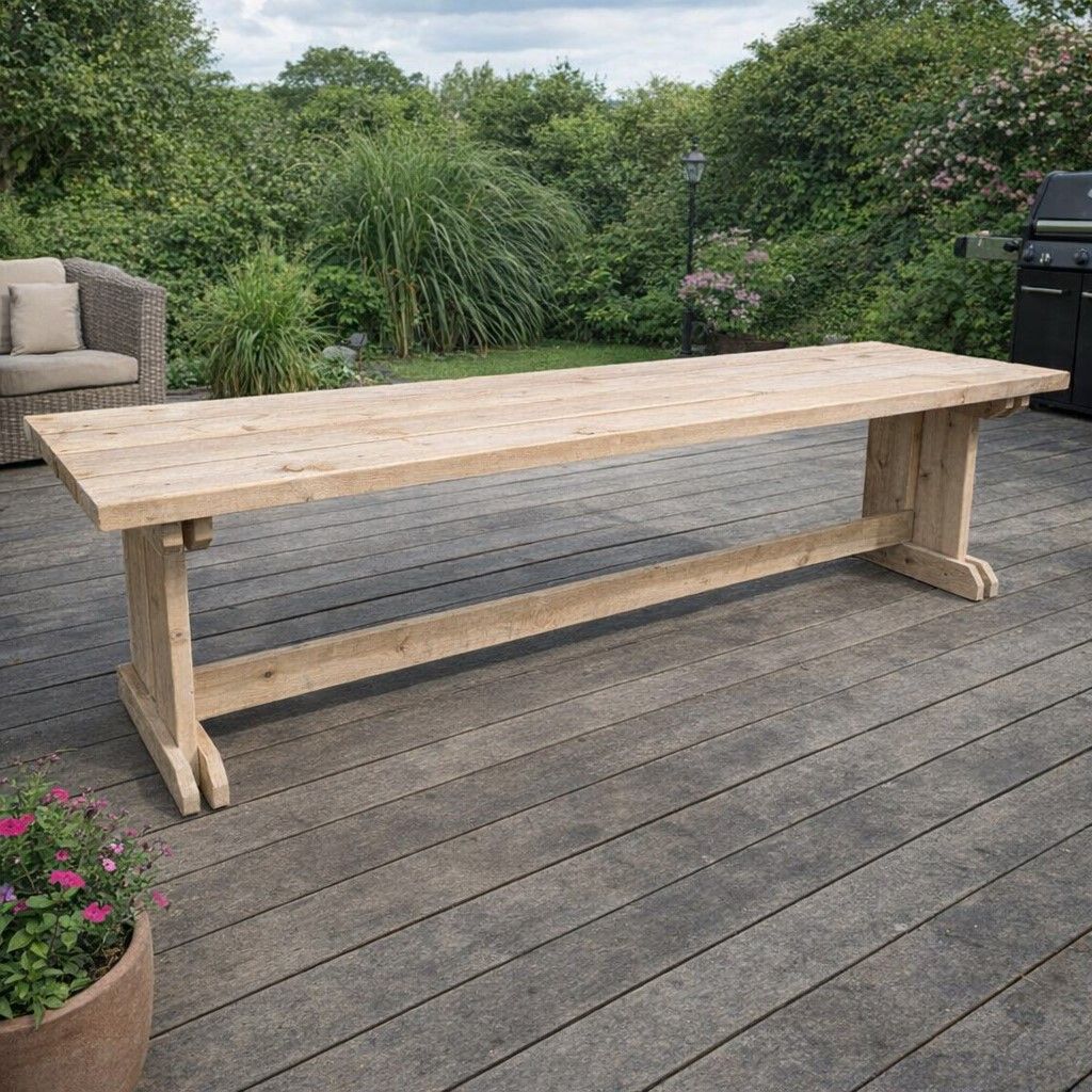 steigerhouten tafel 4–10 personen