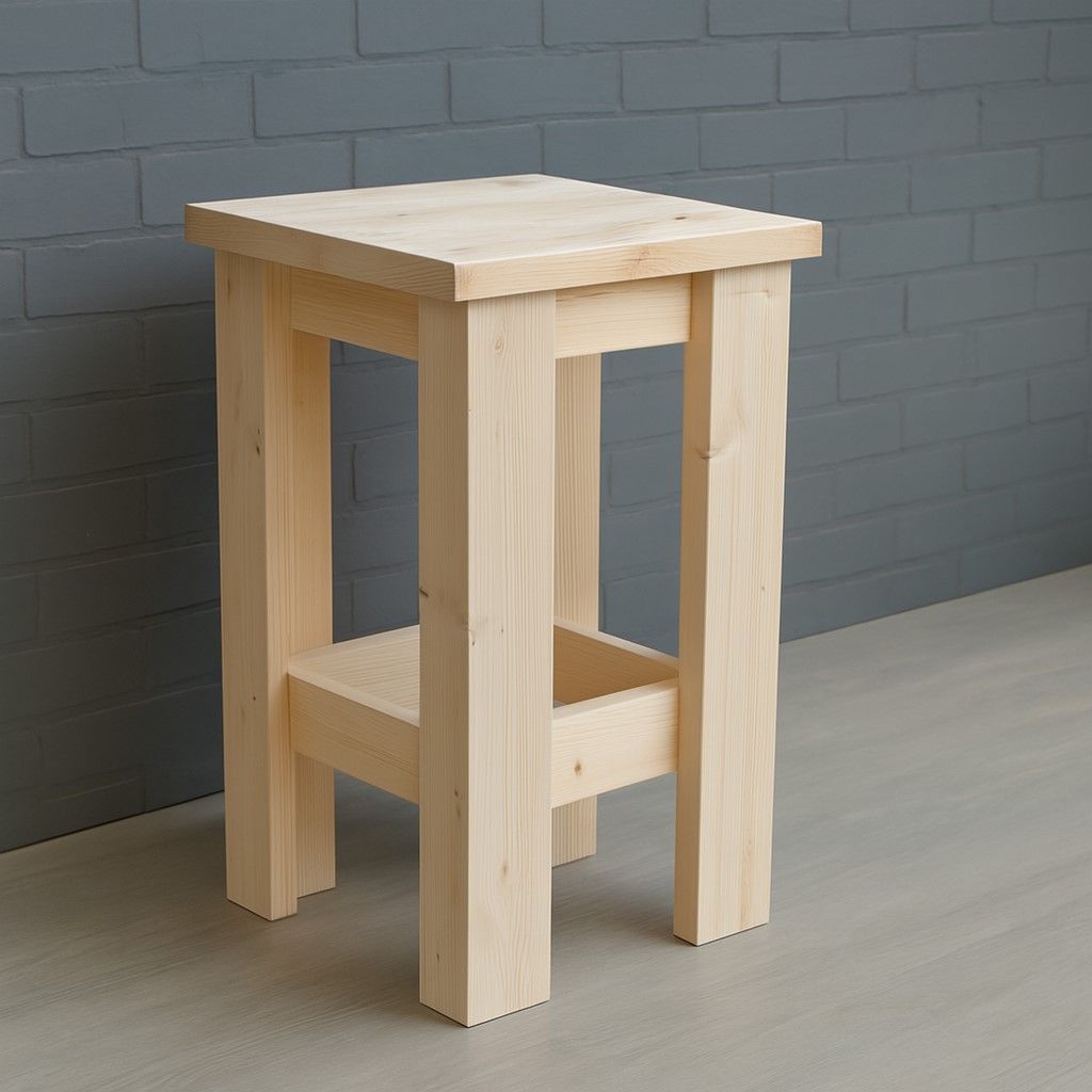 Steigerhouten barkruk