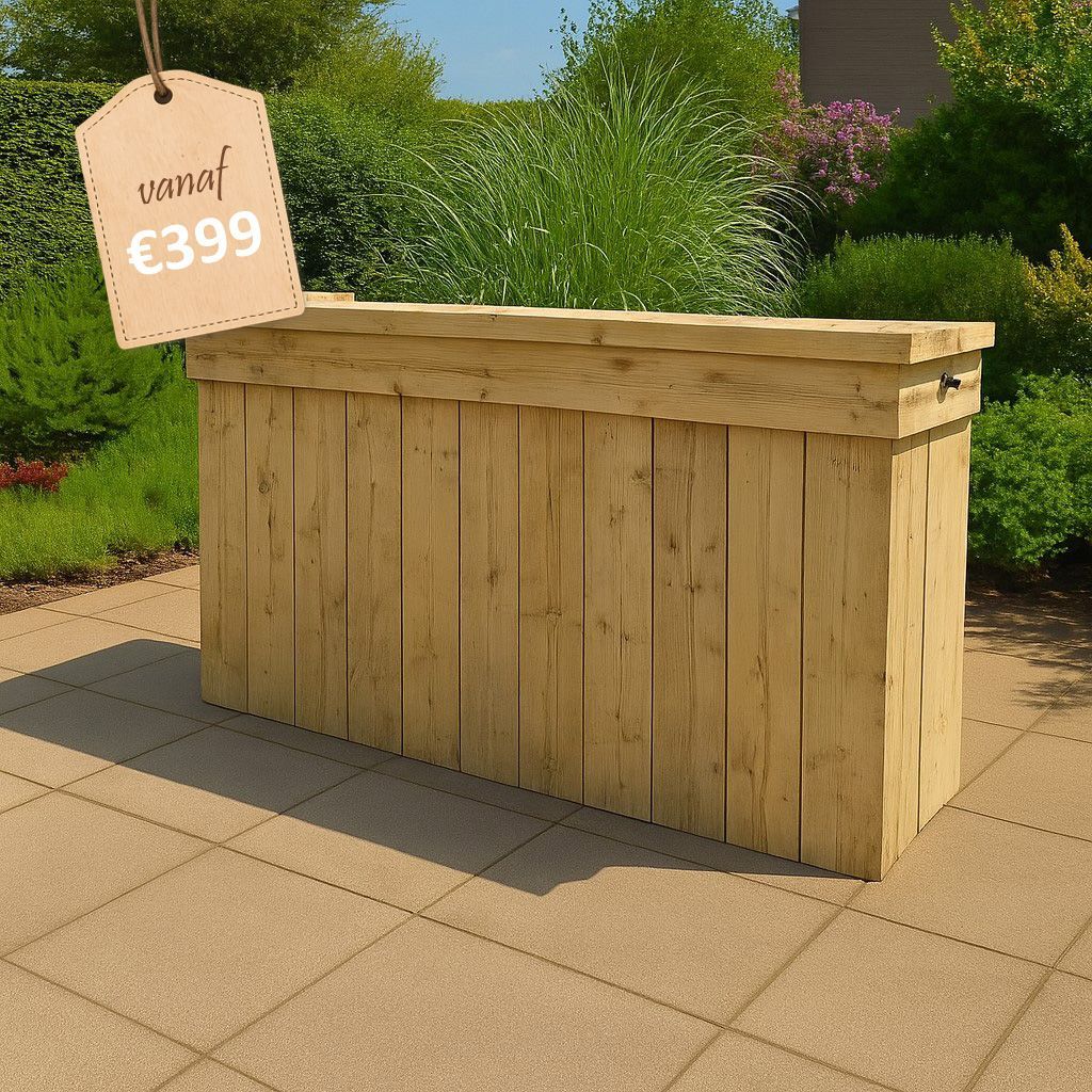 Steigerhouten tuinbar