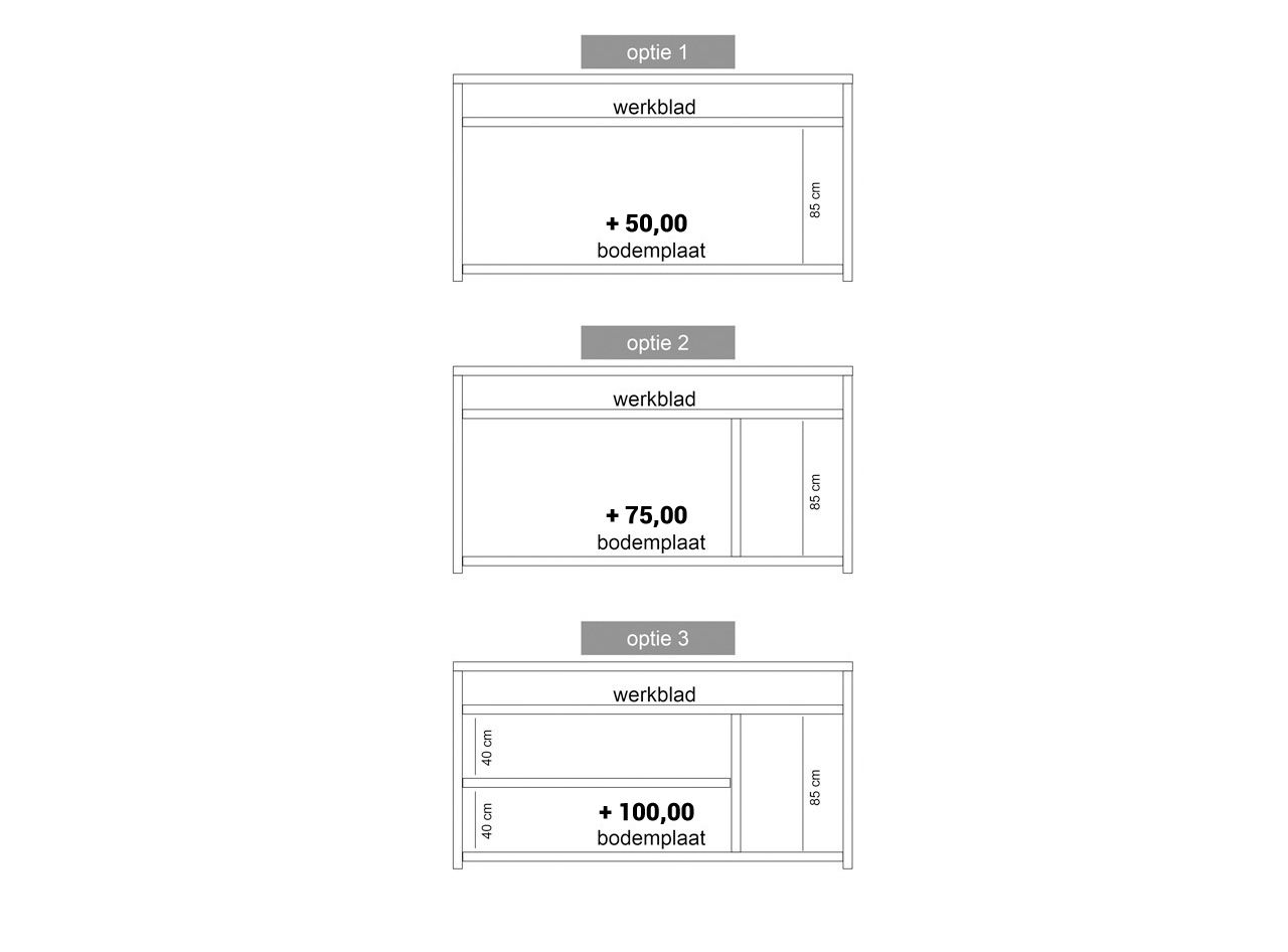 Bouwtekening van bar met indelingen