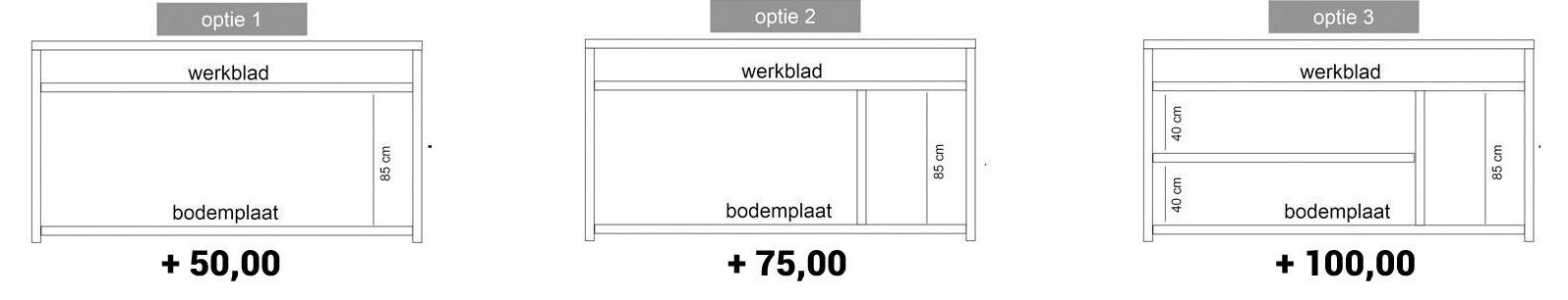 Bouwtekening van bar met indelingen