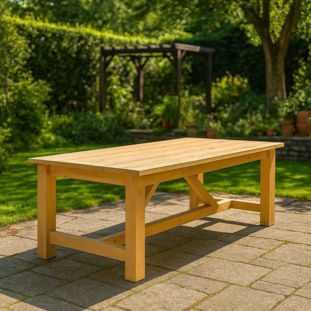 Steigerhouten tafel