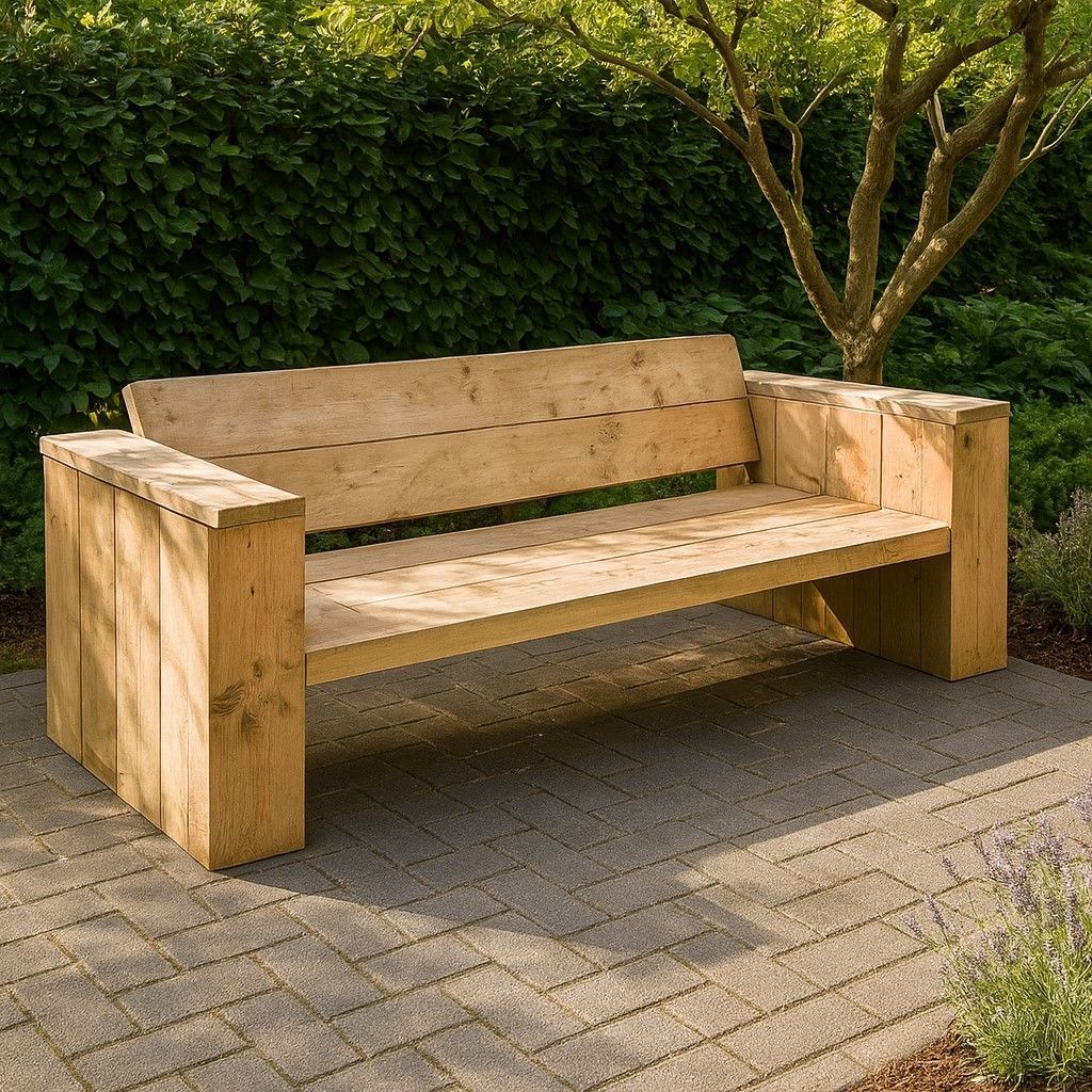 Steigerhouten loungebank