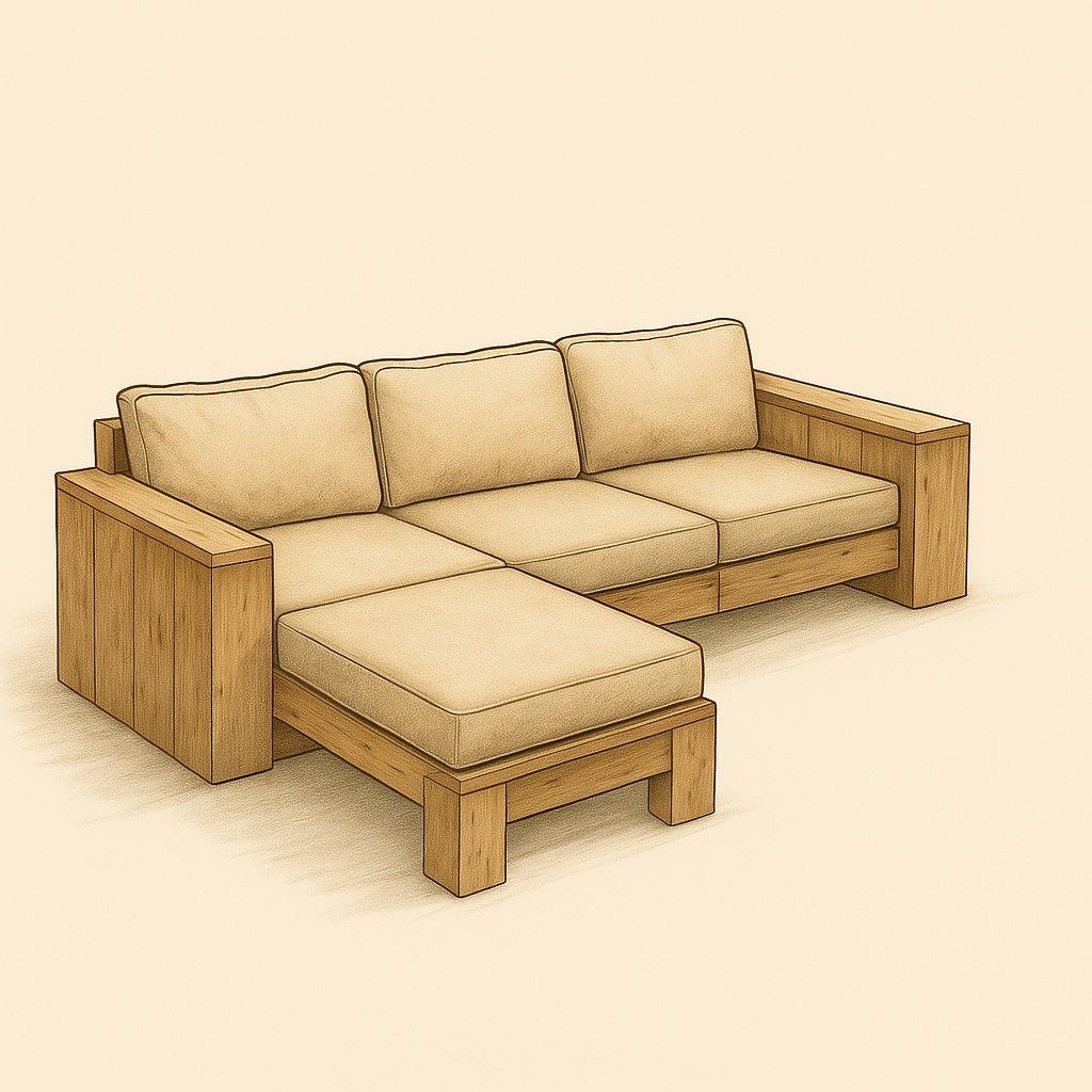 Steigerhouten tuinbank inclusief ligbed