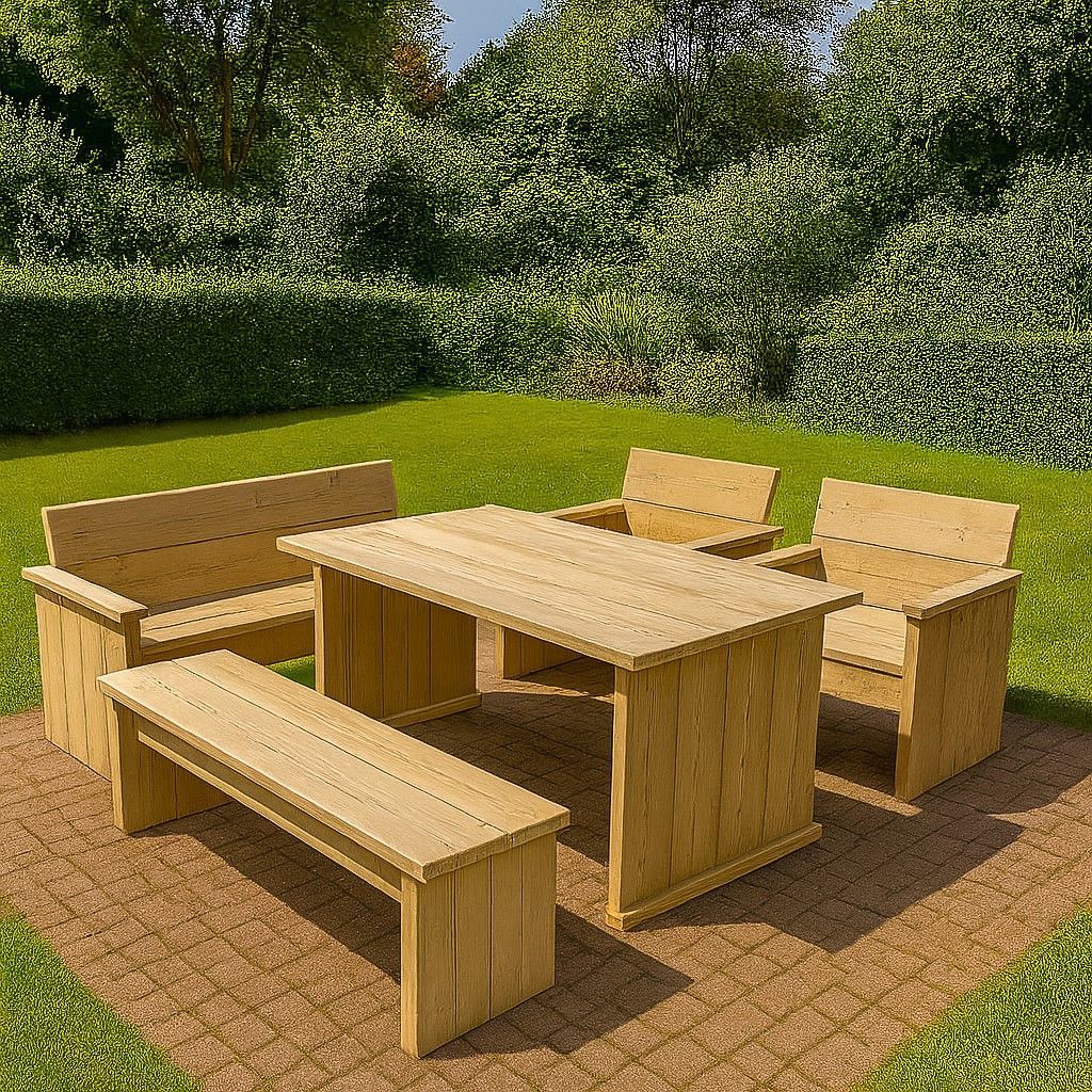 Tuinset van steigerhout