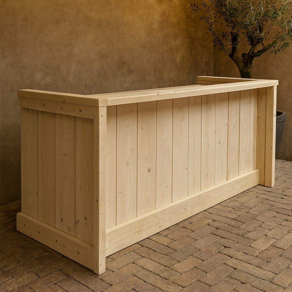 Steigerhouten tuinbar