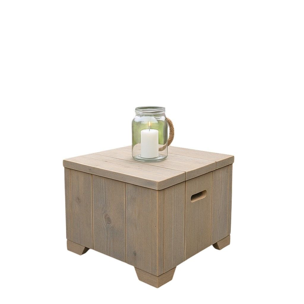 Salontafel van steigerhout 60 x 50 x 50 cm – handgemaakt en kant-en-klaar geleverd.