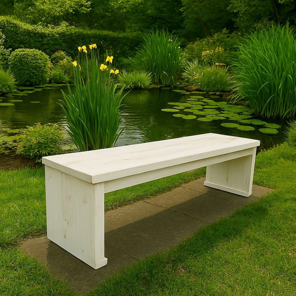Steigerhouten stoel van 60cm, comfortabel en robuust, geschikt voor tuin, terras of veranda
