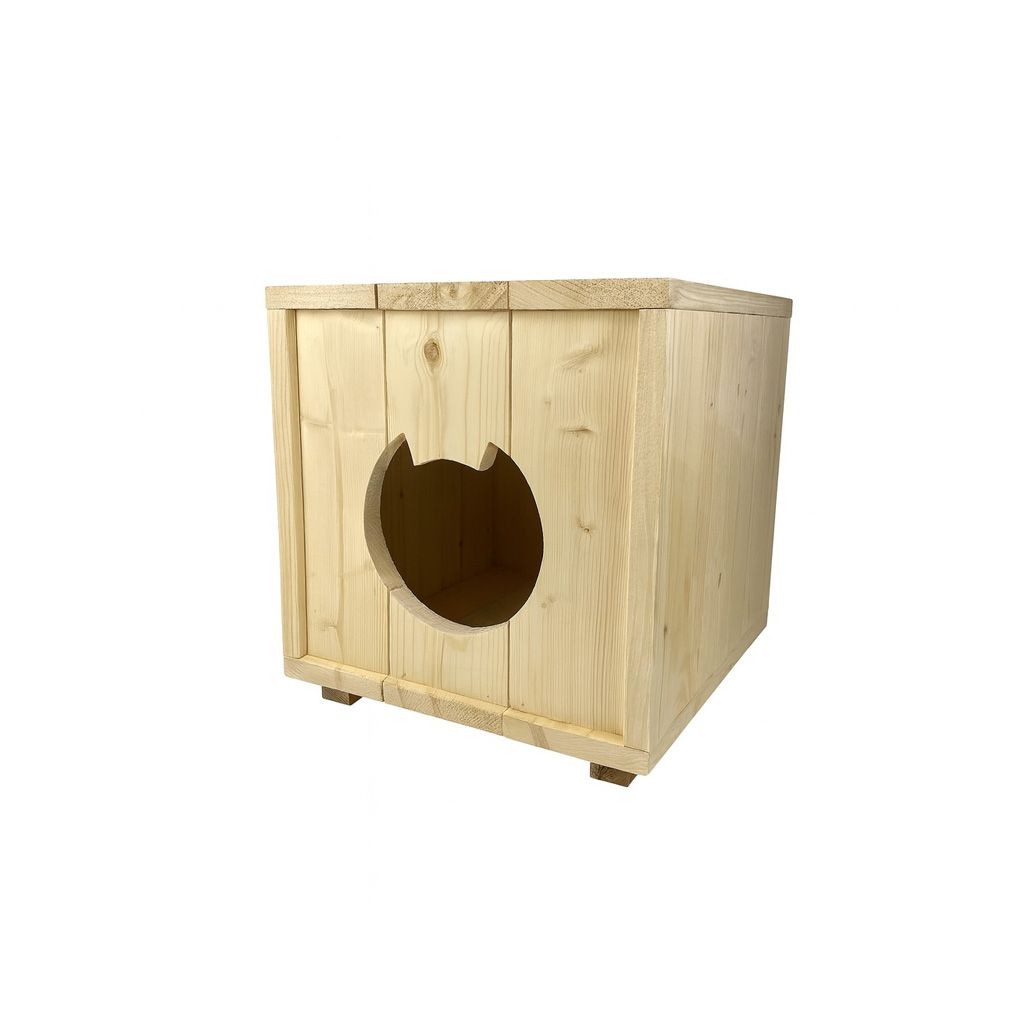 Steigerhouten kattenhuis