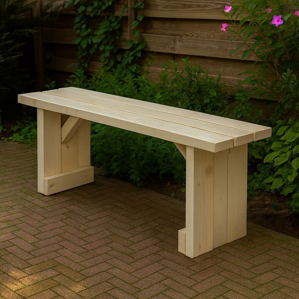 Steigerhouten tuinbank 120cm