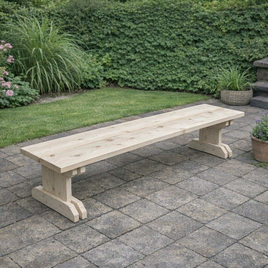 Steigerhouten tuinbankje