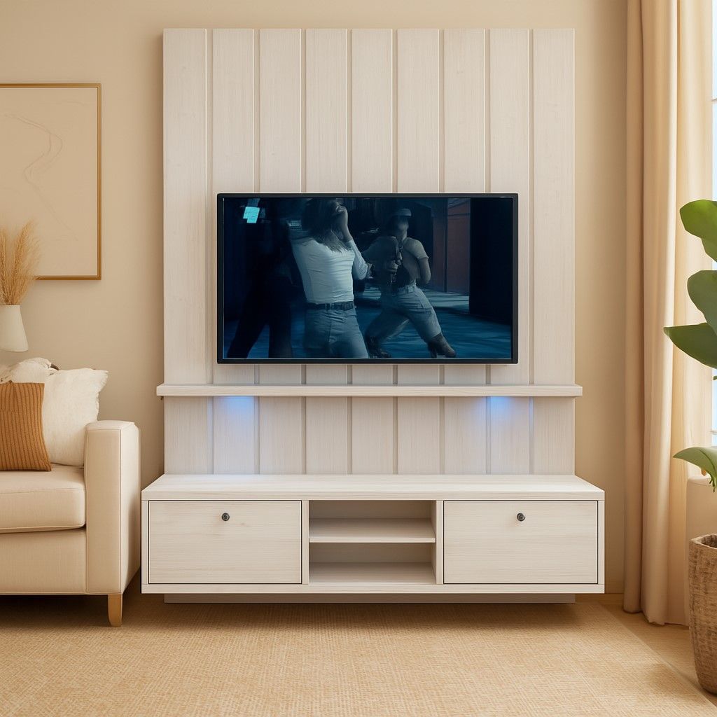 Steigerhouten tv wand